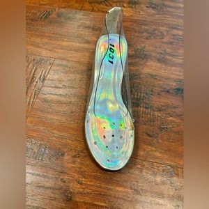 Clear Cinderella Heels. I bought and never ever wore.